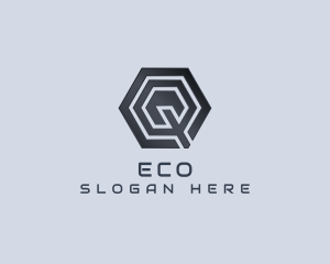 Hexagon Company Brand Letter Q Logo