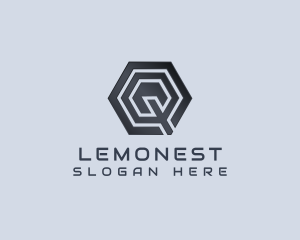Website - Hexagon Company Brand Letter Q logo design