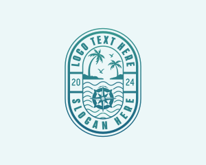 Compass - Island Beach Travel logo design