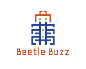 Modern Beetle Outline logo design
