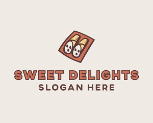 Italian Cannoli Dessert Baking logo design