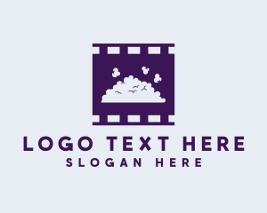 Reel - Popcorn Film Movie logo design