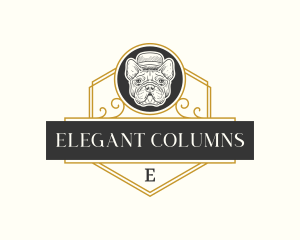 Elegant Bulldog Grooming logo design