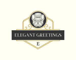 Elegant Bulldog Grooming logo design