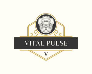 Elegant Bulldog Grooming logo design