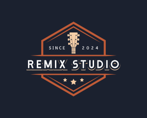 Guitar Instrument Studio logo design