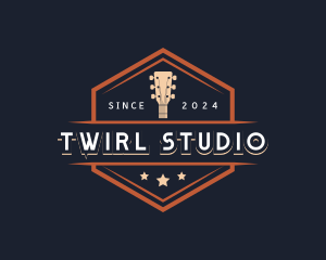 Guitar Instrument Studio logo design