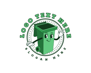 Trash - Garbage Bin Dumpster logo design