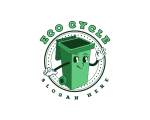 Recycling - Garbage Bin Dumpster logo design