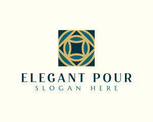 Elegant Geometric Tile logo design