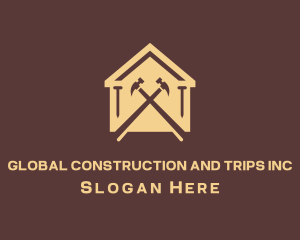Housing Construction Hammer Logo