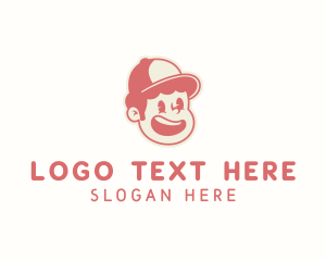 Happy - Retro Cartoon Boy logo design