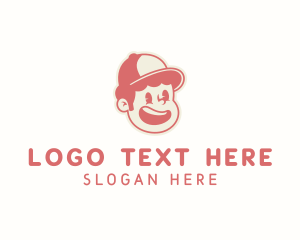 Retro Cartoon Boy Logo