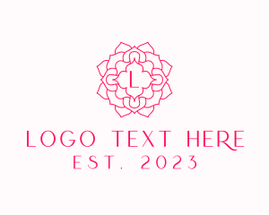 Rose - Mandala Flower Salon logo design