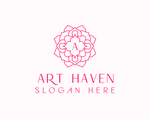 Mandala Flower Salon logo design