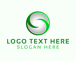 World - Eco Round Letter S logo design