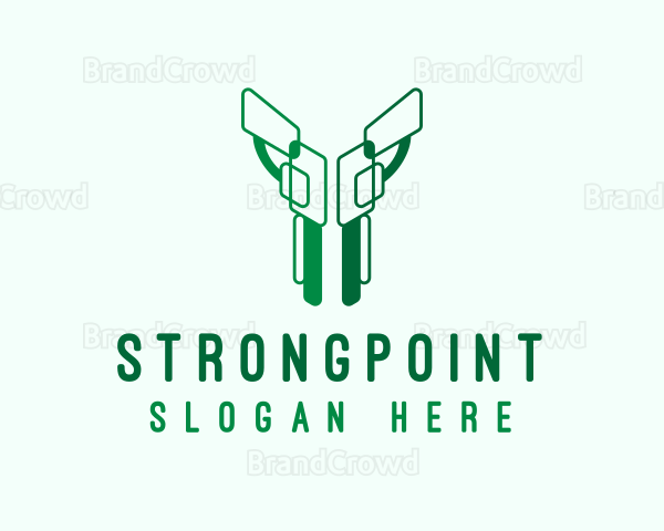 Green Pistol Handgun Logo