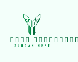 Green Pistol Handgun Logo