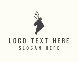 Animal - Cutlery Deer Restaurant Bistro logo design