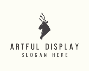 Cutlery Deer Restaurant Bistro logo design