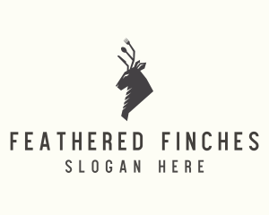 Cutlery Deer Restaurant Bistro logo design