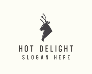 Cutlery Deer Restaurant Bistro logo design