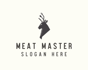 Cutlery Deer Restaurant Bistro logo design