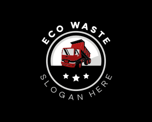 Waste - Garbage Dump Truck logo design