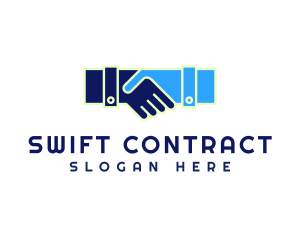 Contract - Professional Modern Handshake logo design