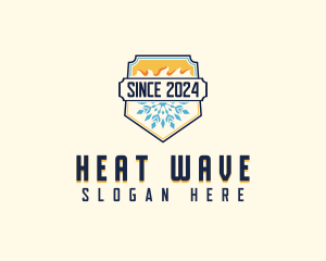 Heat - Cold Heat HVAC logo design