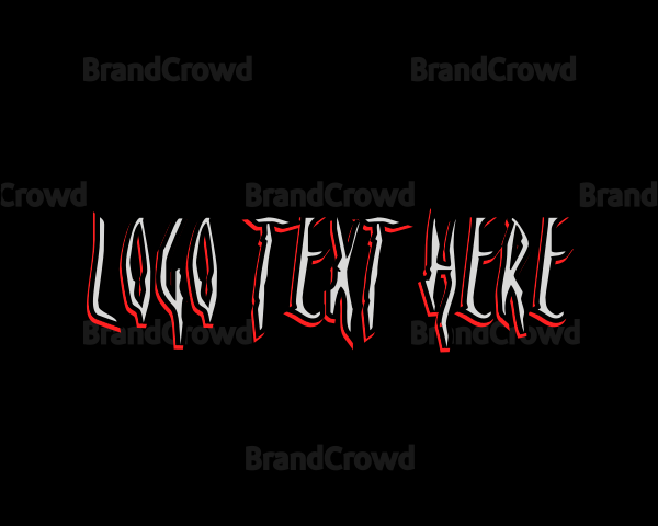 Horror Game Wordmark Logo