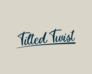 Tilted - Signature Script Business logo design