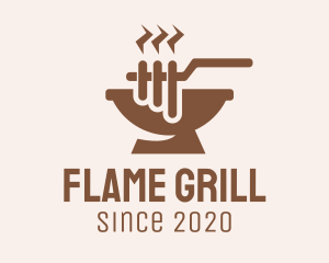 Grilling - Brown Barbecue Grill logo design