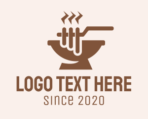 Bbq - Brown Barbecue Grill logo design