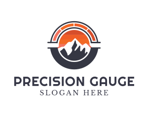 Gauge - Speedometer Mountain Summit logo design