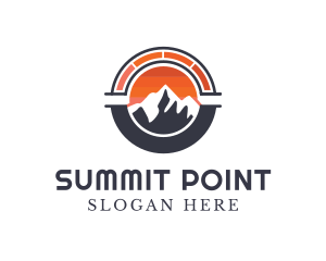 Speedometer Mountain Summit logo design