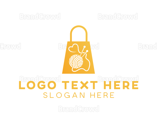 Sewing Tailoring Shopping Bag Logo