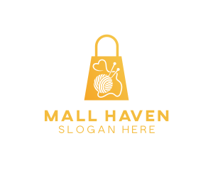 Sewing Tailoring Shopping Bag logo design