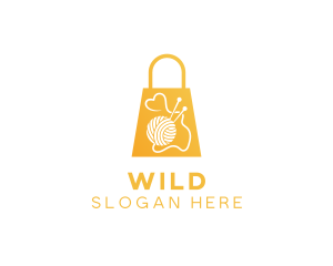 Shopping - Sewing Tailoring Shopping Bag logo design