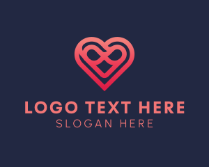 Heart - Infinity Love App logo design