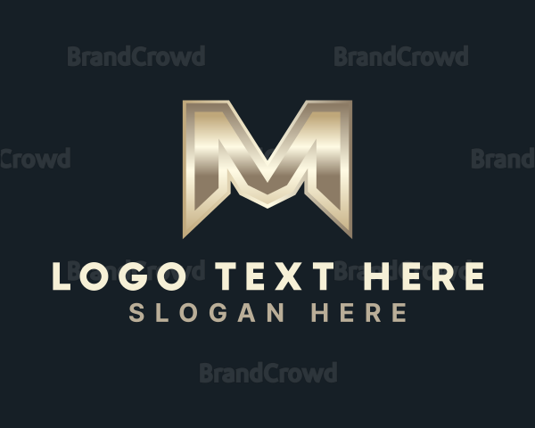 Gold Metallic Fabrication Logo