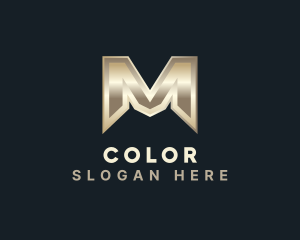 Gold Metallic Fabrication Logo