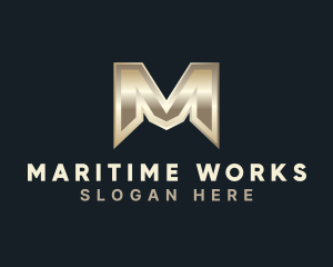 Gold Metallic Fabrication logo design