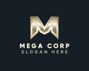 Gold Metallic Fabrication logo design