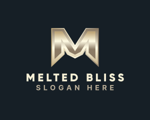 Gold Metallic Fabrication logo design