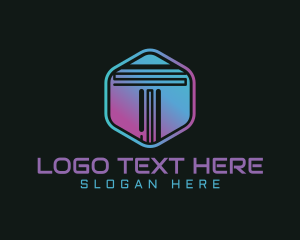 Enterprise - Gradient Letter T Technology logo design