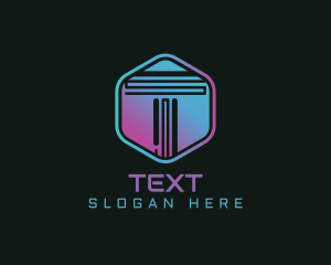 Gradient Letter T Technology logo design