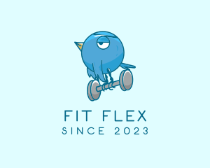 Exercise - Bird Dumbbell Exercise logo design