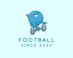 Bird - Bird Dumbbell Exercise logo design