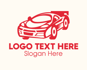 Car Manufacturer - Red Sports Car logo design